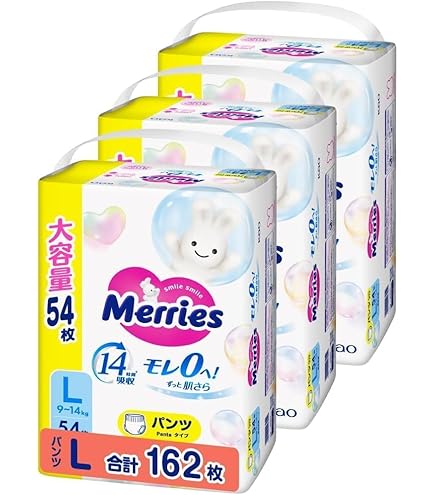 ひまわり　メリーズ　 Lサイズ 54枚×6 Amazon.co.jp: 【Amazon.co.jp限定】【パンツ Lサイズ】メリーズ モレ